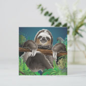 Lieve Luiaard Feestdagenkaart (Staand voorkant)