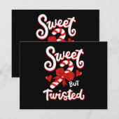 Lieve Maar Verdraaide Grappige Kerst Kerststok San Save The Date (Voorkant / Achterkant)