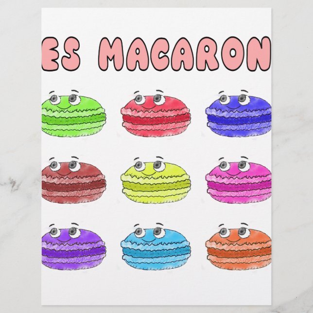 Lieve Macaron Cartoon (Voorkant)