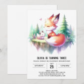 Lieve Magische Vos Verjaardag digitaal Kaart (Voorkant / Achterkant)