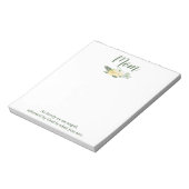 Lieve mam Floral Green en Beige Notitieblok (Linkerzijde)