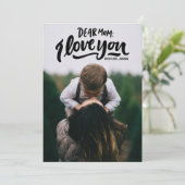 Lieve mam, ik hou van je hand met Moederdag Kaart (Staand voorkant)