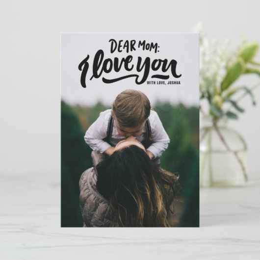 Lieve mam, ik hou van je hand met Moederdag Kaart (Staand voorkant)