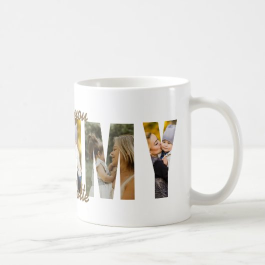 Lieve Mama Aangepaste Naam / Foto Cadeau Koffiemok (Rechts)