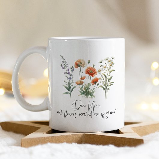Lieve mama alle bloemen doen me aan jou denken koffiemok