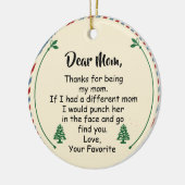 Lieve mama, Bedankt om mijn moeder te zijn Keramisch Ornament (Links)