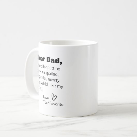 Lieve mama bedankt om m'n zusje te pakken koffiemok (Voorkant links)