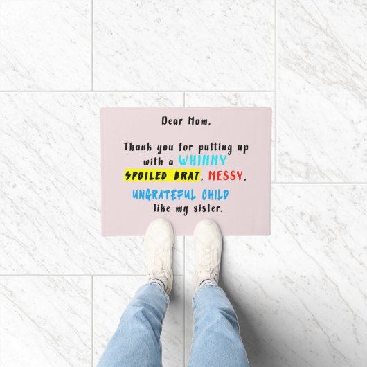 Lieve mama, bedankt voor het ophangen van een verw deurmat (Binnen)