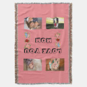 Lieve Mama Bloem Foto Quartet Ontwerp Deken (Voorkant Verticaal)