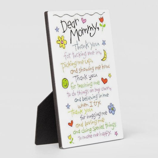 Lieve mama fotoplaat (Zijkant)