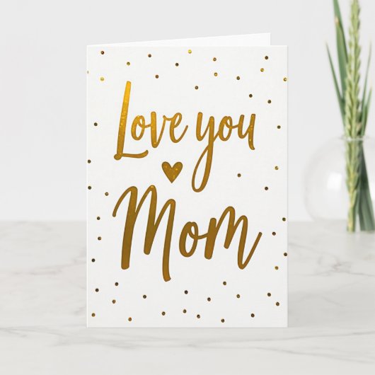 Lieve Mama Glitter Kunstkaart Kaart (Voorkant)