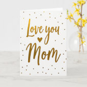 Lieve Mama Glitter Kunstkaart Kaart (Gele Bloem)