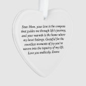 Lieve mama hartelijke notitie ornament (voorkant)