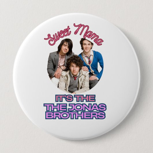 Lieve mama, het zijn de Jonas Brothers Ronde Button 4,0 Cm (Voorkant)