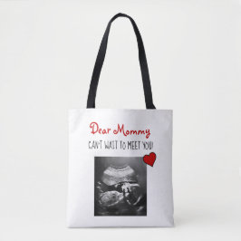 Lieve mama kan niet wachten om je te ontmoeten! tote bag