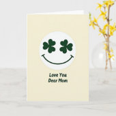 Lieve Mama Shamrock Kaart (Gele Bloem)