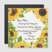 Lieve mama zonnebloem (Voorkant / Achterkant)