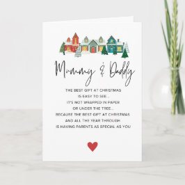 Lieve mammie en pappie Prettig Kerstmis Vouwkaart Feestdagen Kaart