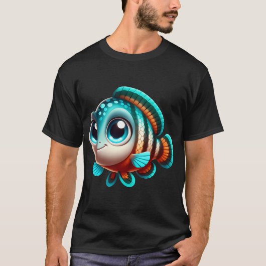 Lieve Mayan Cichlide Vis T-shirt (Voorkant)