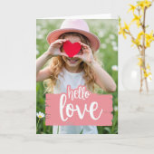 Lieve Meisje Hallo Liefde Kaart (Gele Bloem)