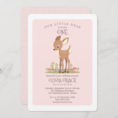 Lieve Meisje Hert Kind's Verjaardagsfeestje Kaart (Voorkant / Achterkant)