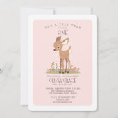 Lieve Meisje Hert Kind's Verjaardagsfeestje Kaart (Voorkant)
