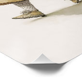 Lieve meisje loopt dinosaurus muurkunst  perfect poster (Hoek)