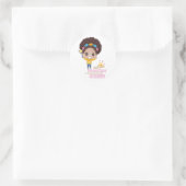 Lieve meisjes Melanin Prinses Training Om Koningin Ronde Sticker (Tas)