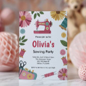 Lieve Meisjes Verjaardagsfeestje Naaien Kaart