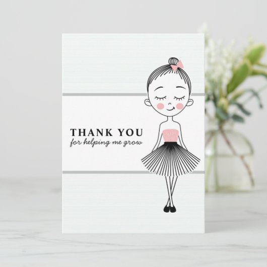 Lieve Meisjeslerares Dank Je Bedankkaart (Staand voorkant)