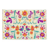 Lieve Mexicaanse Floral en vogels Kussensloop (Achterkant-Rechts)