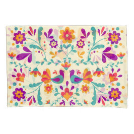 Lieve Mexicaanse Floral en vogels Kussensloop