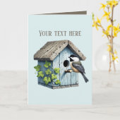 Lieve mezen vogelliefhebbers kaart (Gele Bloem)