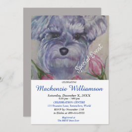 LIEVE MINI SCHNAUZER PUPPY WENST GELUKKIGE VERJAAR KAART