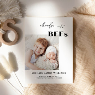 Lieve Minimalist Al BFFs Baby Aankondiging