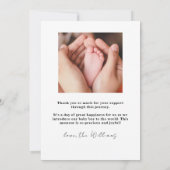 Lieve Minimalist Al BFFs Baby Aankondiging (Achterkant)