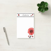 Lieve moderne rode lieveheersbeestje gepersonalise post-it® notes (Kantoor)