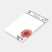 Lieve moderne rode lieveheersbeestje gepersonalise post-it® notes (Schuin)