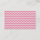 Lieve, moderne, roze trendroze chevron professiona visitekaartje (Achterkant)