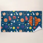 Lieve Moderne Sport Kampioen Persoonlijke Kinderen Strandlaken (Voorkant)