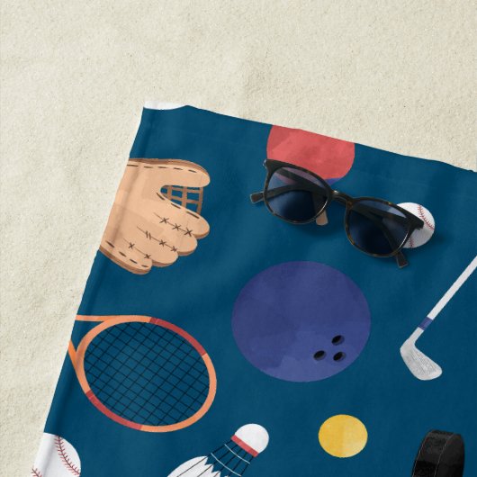 Lieve Moderne Sport Kampioen Persoonlijke Kinderen Strandlaken (In situ)