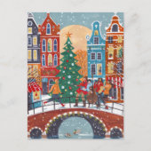 Lieve moderne stad Amsterdam Kerstmis Feestdagenkaart (Voorkant)