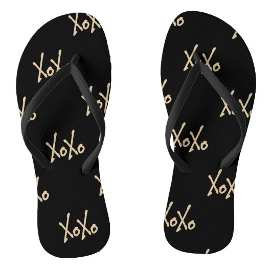 Lieve moderne XOXO-typografie Teenslippers (Voetbed)