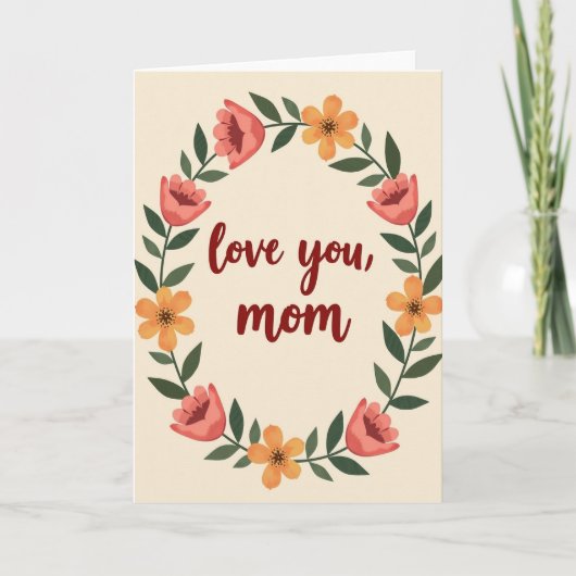 Lieve Moeder Bloem Kader Kaart (Voorkant)