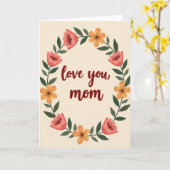 Lieve Moeder Bloem Kader Kaart (Gele Bloem)