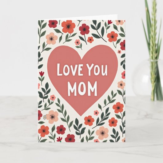 Lieve Moeder Bloemen Kaart (Voorkant)