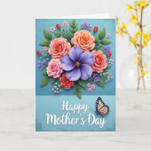 Lieve Moeder Bloemendesignkaart Kaart (Gele Bloem)