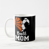 Lieve Moeder Hart Grappig Voetbal Schets Lieve Moe Koffiemok (Links)