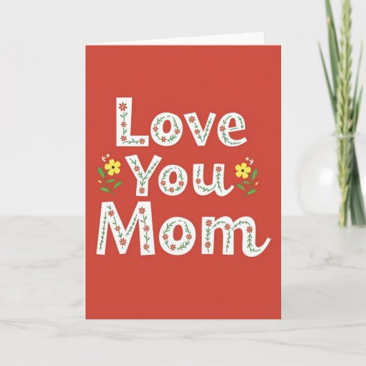 Lieve Moeder Typografische Kaart (Voorkant)