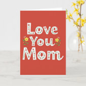 Lieve Moeder Typografische Kaart (Gele Bloem)